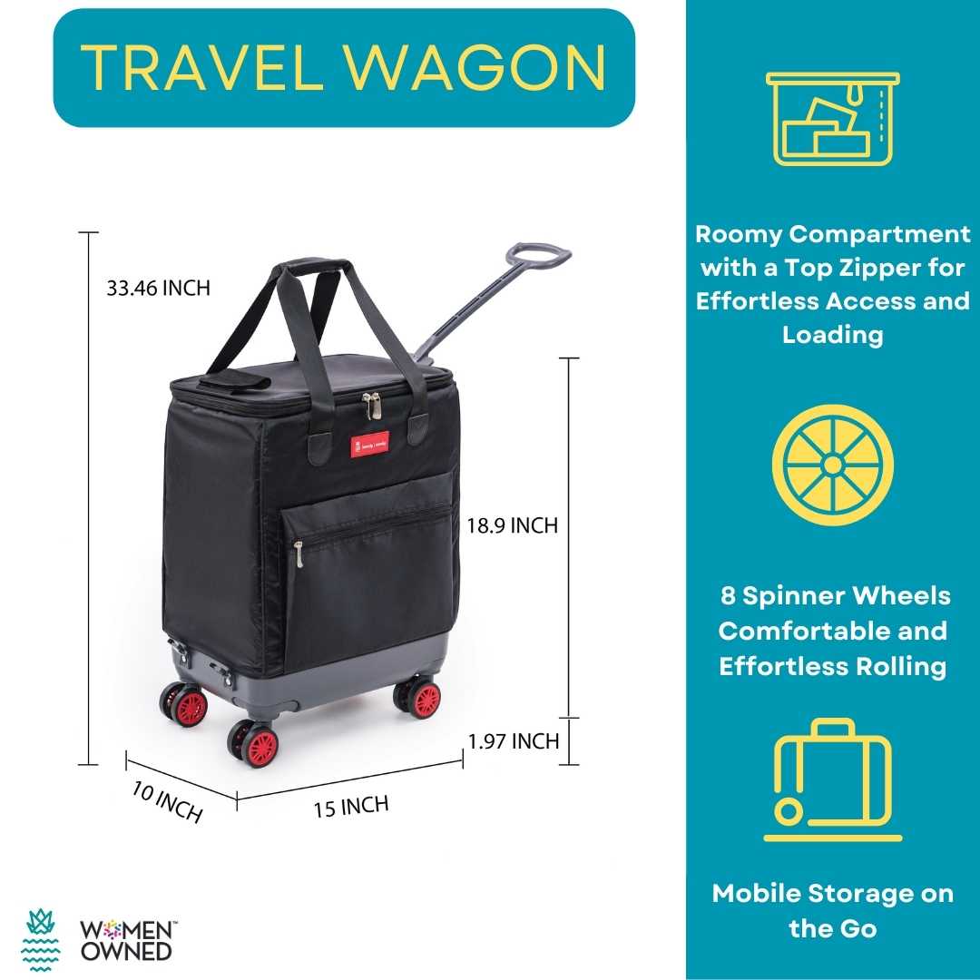 Handy Sandy Travel Wagon 45 Degree Handle Red - Handy Sandy