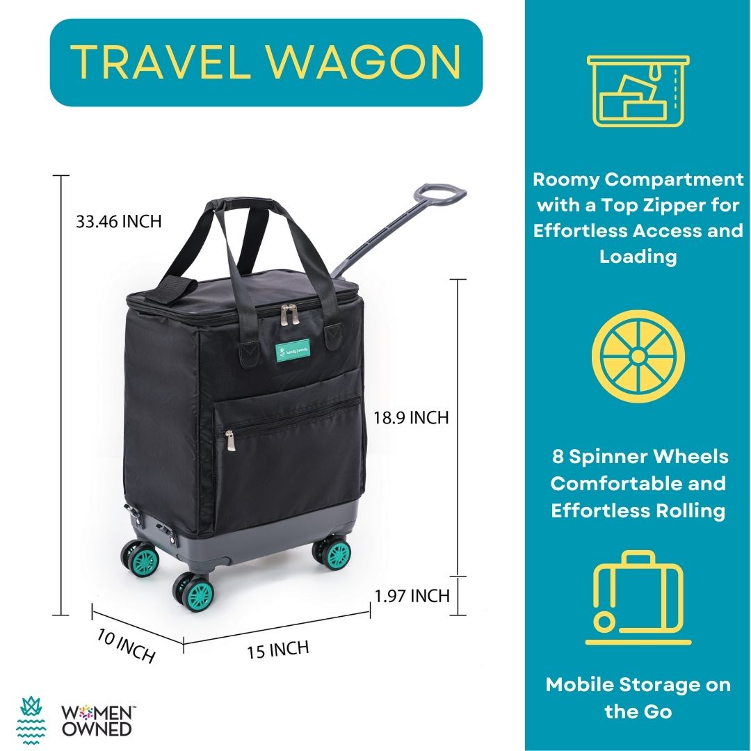 Handy Sandy Travel Wagon 45 Degree Handle Green - Handy Sandy