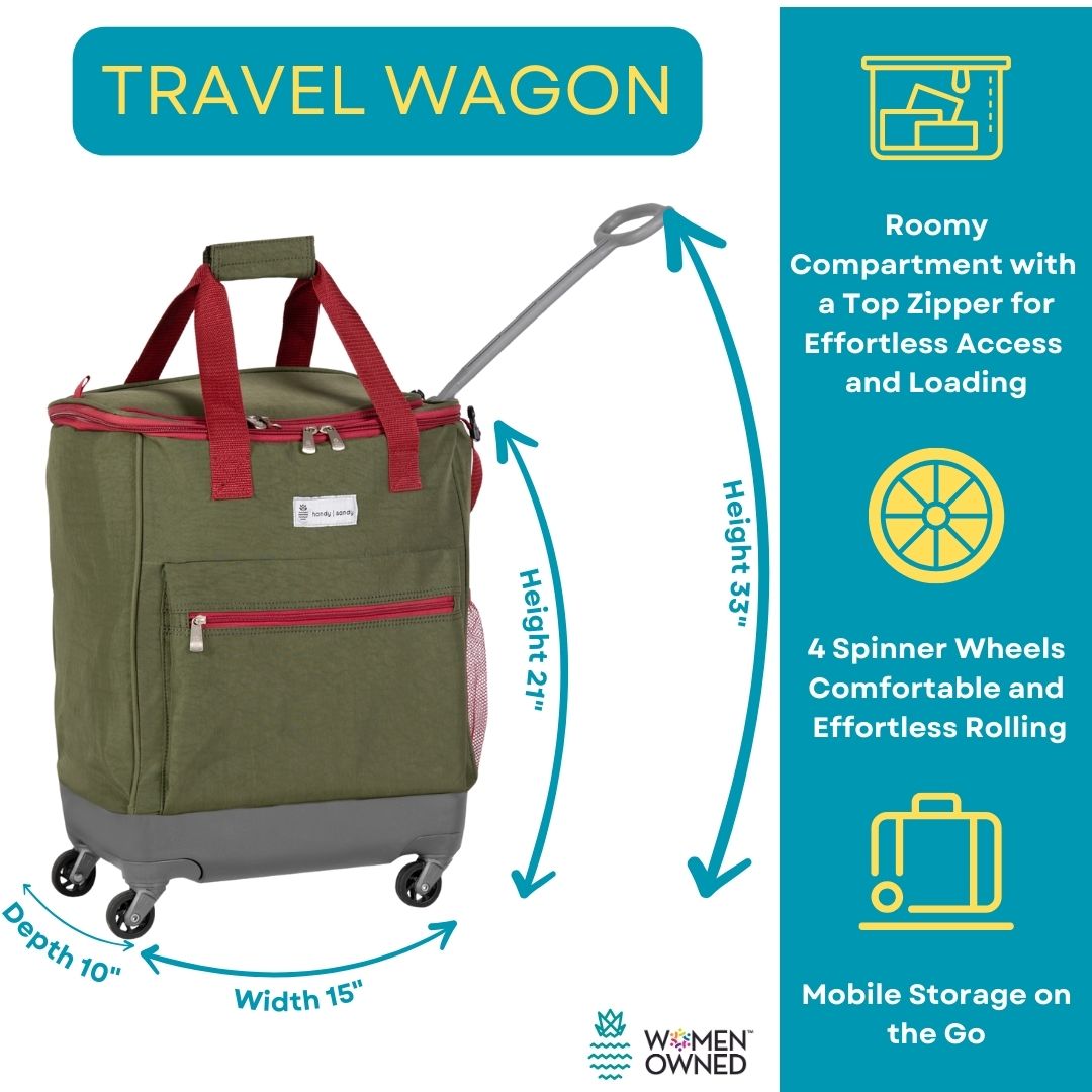 Handy Sandy Travel Wagon Deluxe Olive - Handy Sandy