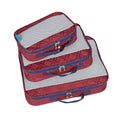 Handy Sandy BASICS 5 PIECE Organizing Packing Cube Set - Maroon Plaid - Handy Sandy