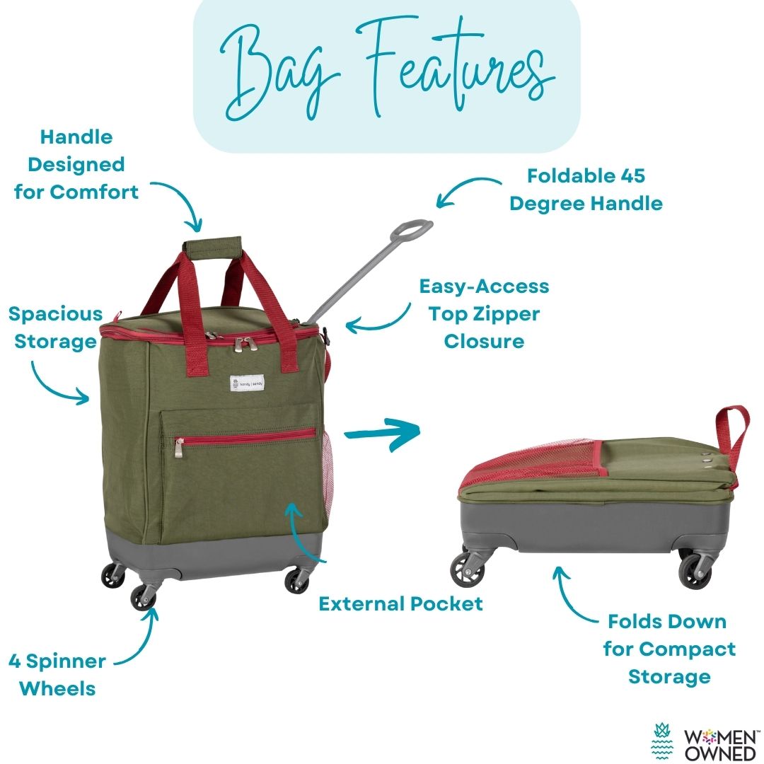 Handy Sandy Travel Wagon Deluxe Olive - Handy Sandy