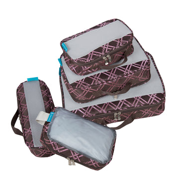 Handy Sandy BASICS 5 PIECE Organizing Packing Cube Set - Pink Pemberly - handy | sandy