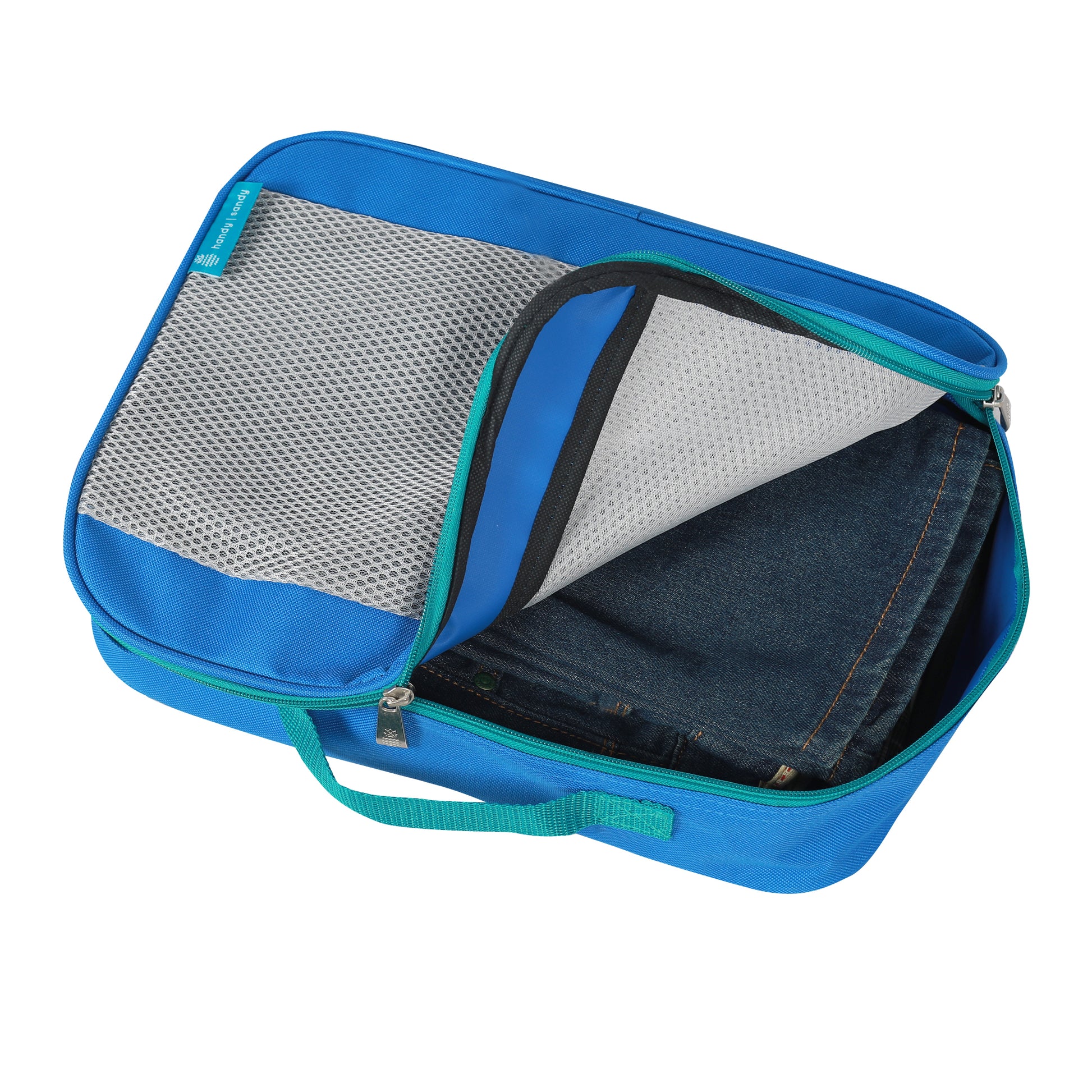 Handy Sandy BASICS 5 PIECE Organizing Packing Cube Set - Light Blue - handy | sandy