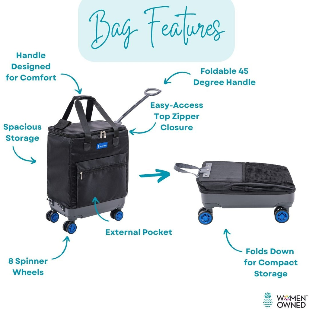 Handy Sandy Travel Wagon 45 Degree Handle Blue - Handy Sandy
