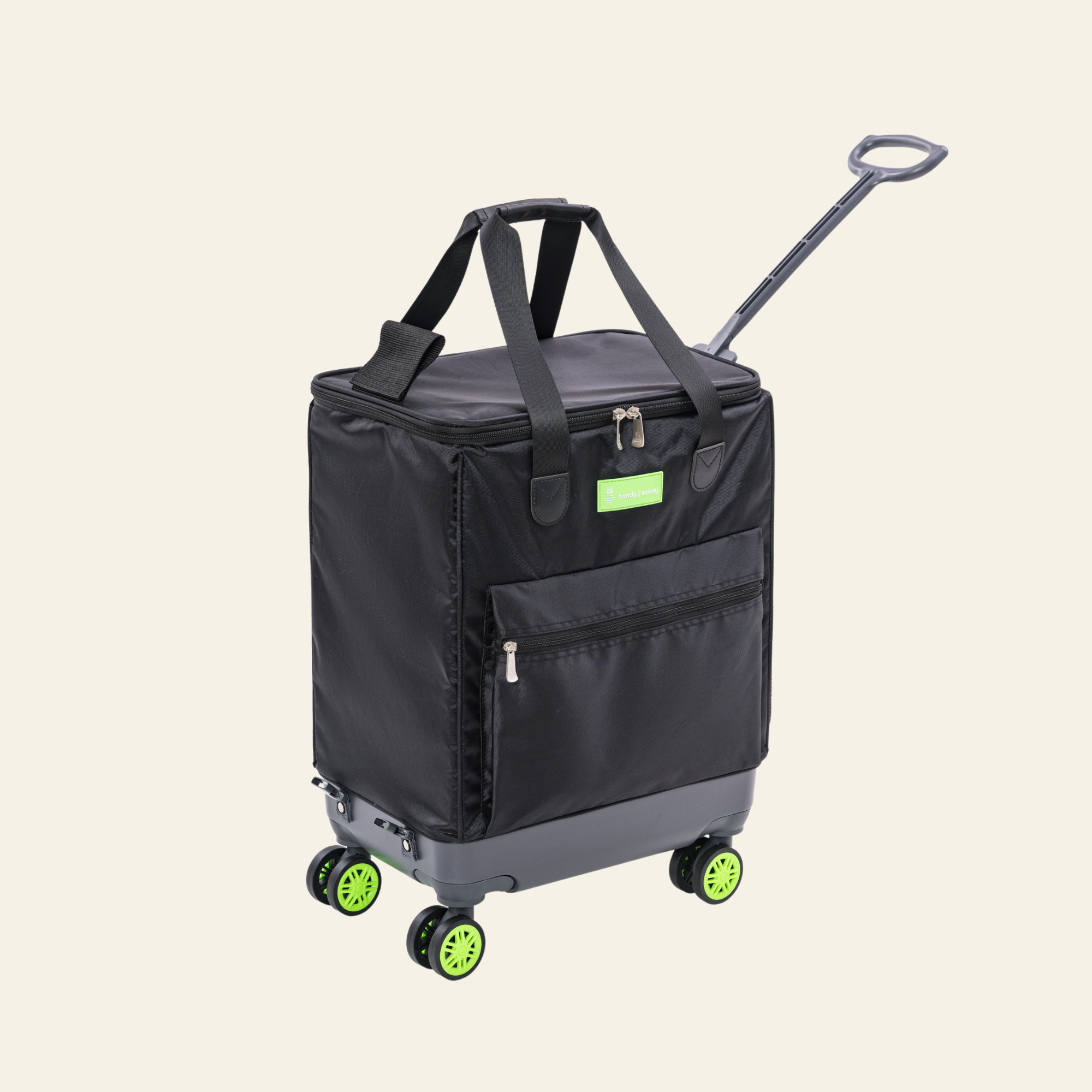 Go Anywhere Roller Tote - Neon Green