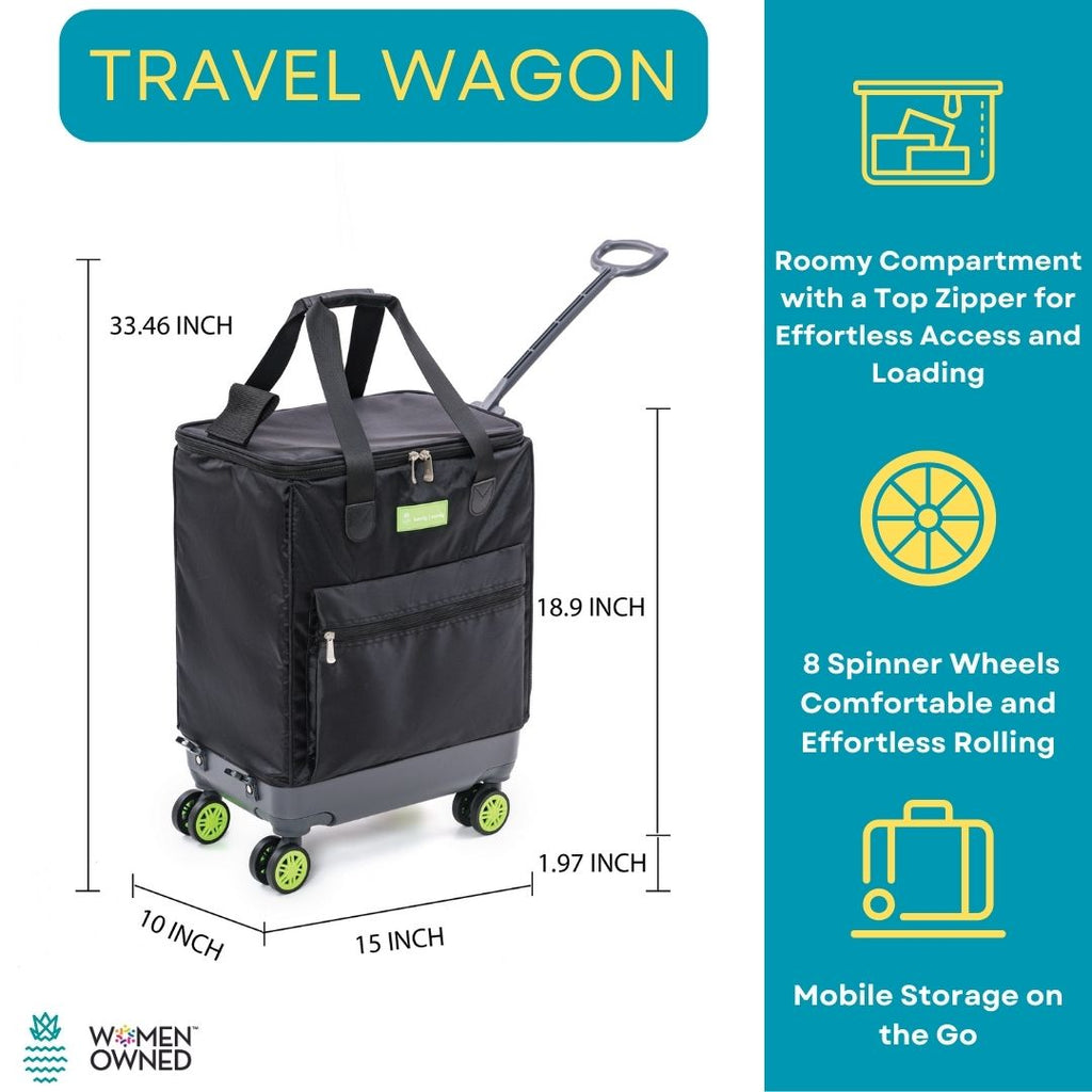 Handy Sandy Travel Wagon 45 Degree Handle Neon Green - Handy Sandy