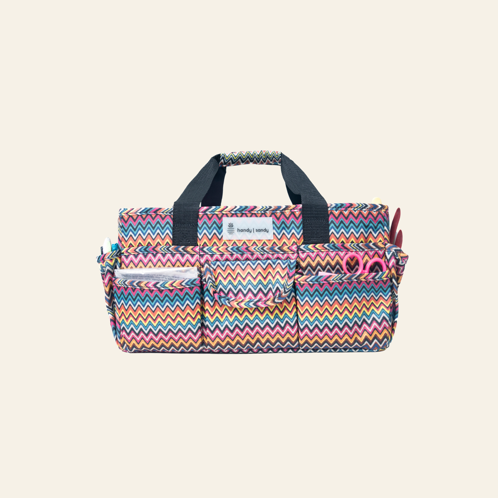 Grab & Go Craft Organizing Tote - Chevron - Handy Sandy