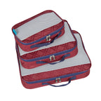 Handy Sandy BASICS 5 PIECE Organizing Packing Cube Set - Maroon Plaid - Handy Sandy