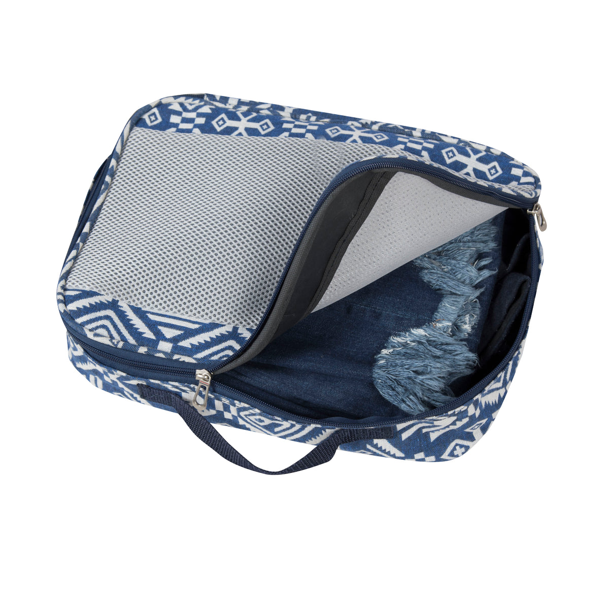 Handy Sandy BASICS 5 PIECE Organizing Packing Cube Set -Blue Aztec - Handy Sandy