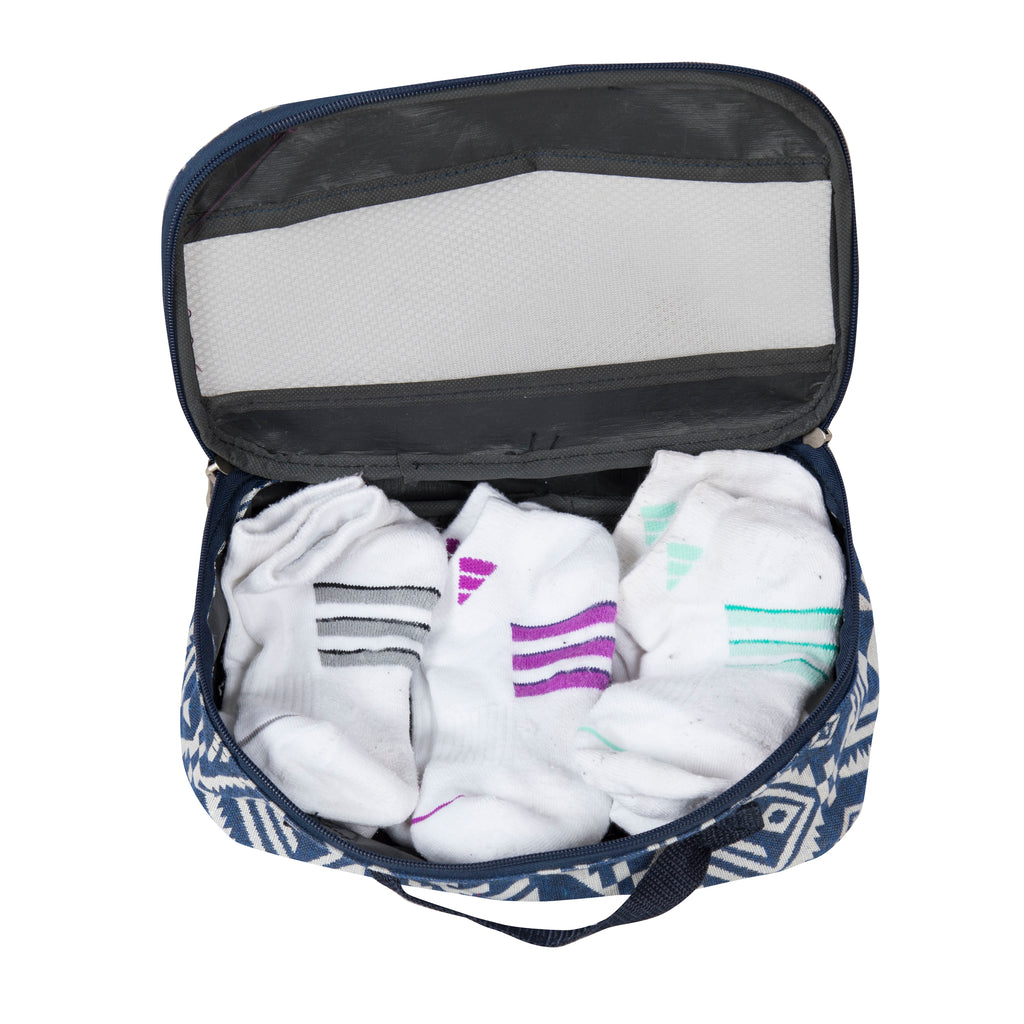 Handy Sandy BASICS 5 PIECE Organizing Packing Cube Set -Blue Aztec - Handy Sandy
