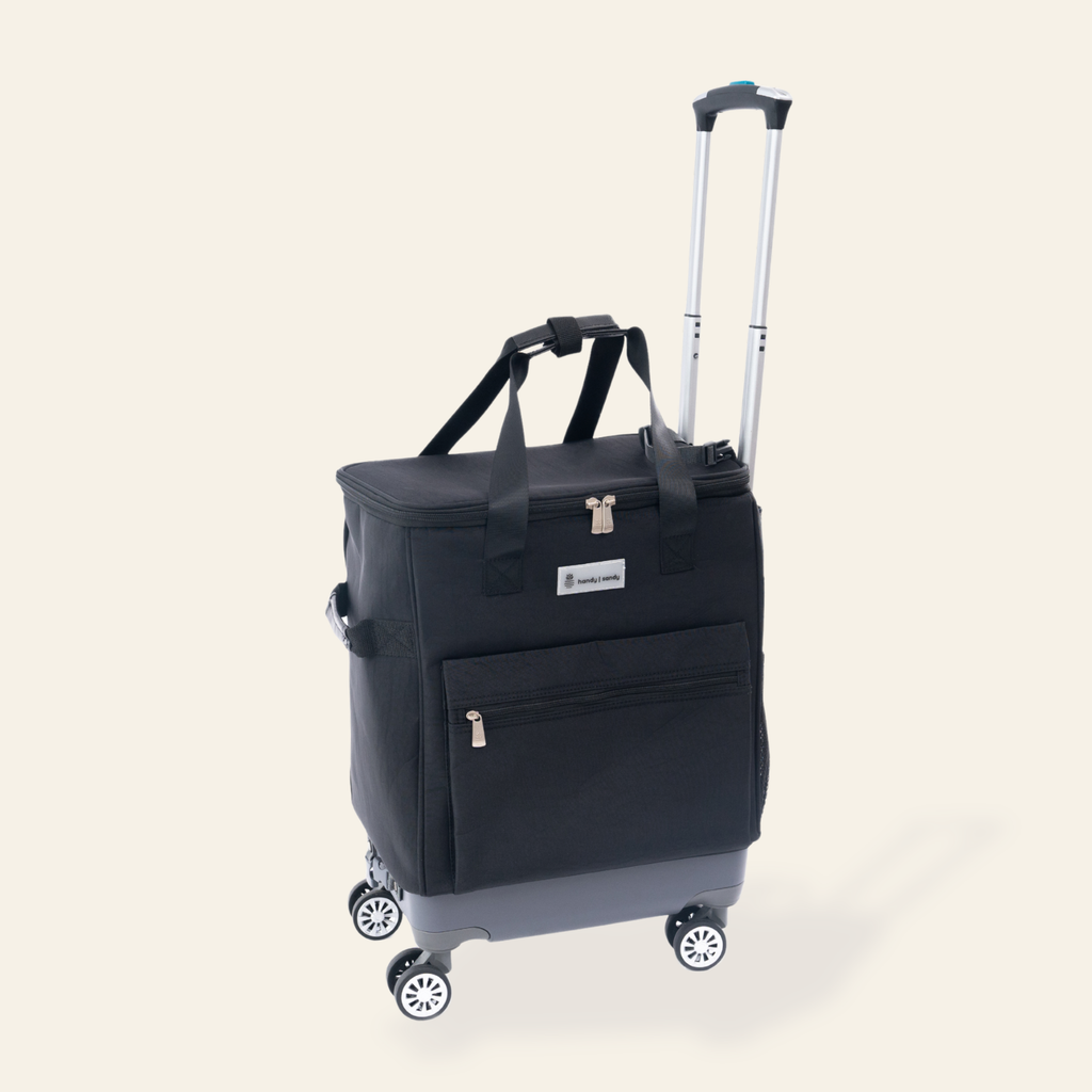 Go Anywhere Roller Tote Small - Blk - Handy Sandy