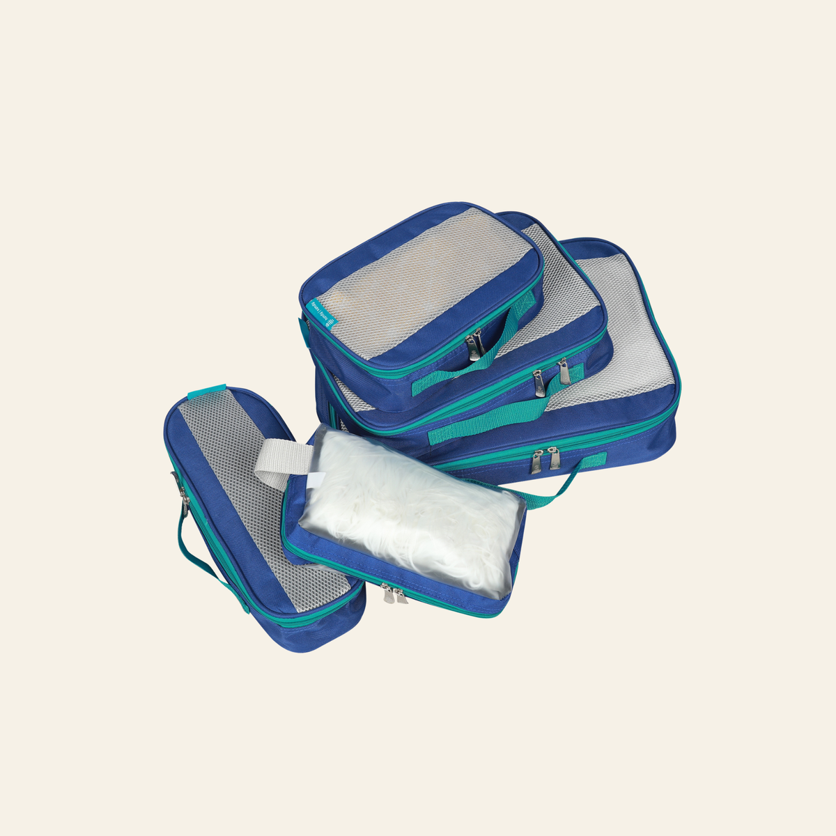 Grab & Go Packing Cubes 5 pc- Navy - Handy Sandy