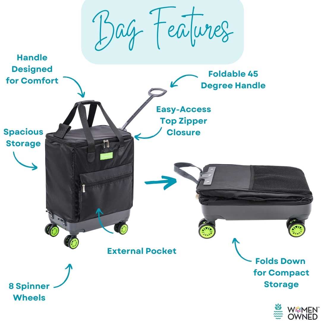 Handy Sandy Travel Wagon 45 Degree Handle Neon Green - Handy Sandy