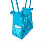 Grab & Go Cart Caddy- Reusable Shopping Cart Bags & Grocery Organizer With Base