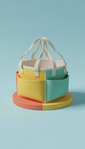 Craft Organizer Tote with Colorful Pockets