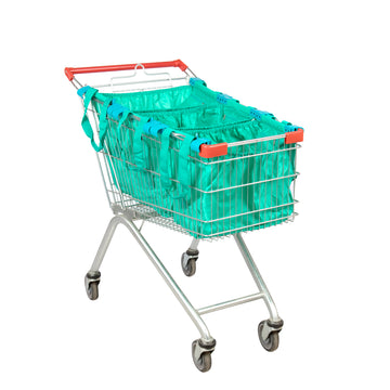 Handy Sandy Reusable Repeat Shopping Universal Cart Bags & Grocery Organizer (Green) - handy | sandy